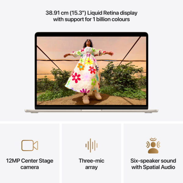 Refurbished Apple MacBook Air (M5, 2026) M5 - (16 GB/512 GB SSD/Tahoe) MDVD4HN/A (15.3 inch, Starlight, 1.51 kg)